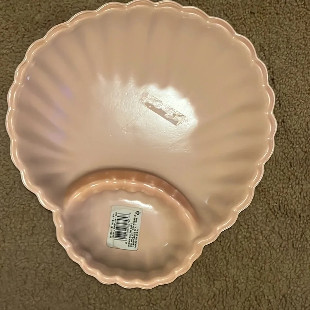 6 Seashell Chip and Dip Trays Beach Mermaid Theme Party Shower Peach